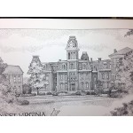 West Virginia University 12x16 collage print from pen & ink original - BZ485MZ4K