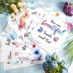 9 Set Watercolor Butterfly Inspirational Quote Wall Poster Prints 8 x 10 Inch Butterfly Motivational Saying Girls Room Decor Butterfly Pictures Wall Decor Butterfly Wall Decals with 30 Glue Point Dots - BS32B5ETR