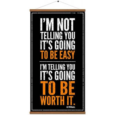 Arthur Williams Inspirational Print Quote Poster Motivational Positive Wall Art Office Classroom Living Room Decor with Frame 16x30 Inch 11 - BLEG8VA75
