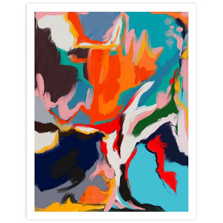 Beautiful Life Colorful Contemporary Abstract Print Home Wall Art Decor Modern Art Print Poster Contemporary Boho Home Decor 11x14 Inches Unframed - B1HYMRMGJ