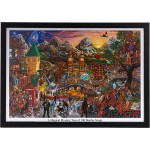 Buyartforless Framed A Magical Mystery Tour of 100 Beatles Songs by Tom Masse 32x22 Music Art Print Poster Rock and Roll Man Cave - BA2DG3Y0S
