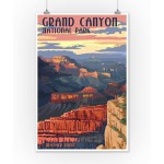 Grand Canyon National Park Arizona Mather Point 12x18 Art Print Travel Poster Wall Decor - BZ97H5CJD