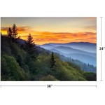 Great Smoky Mountains National Park Sunrise Photo Photograph Beach Sunset Palm Landscape Pictures Ocean Scenic Scenery Tropical Nature Photography Paradise Cool Wall Decor Art Print Poster 36x24 - B7Q9MCSOC