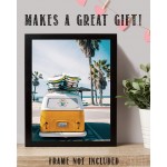 Hippie California Dreamin Surf Van 11x14 Unframed Print Poster Great Gift and Bedroom Decor for Beach House and Surfers Under $15 - BH9NFONH4