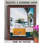 Hippie California Dreamin Surf Van 11x14 Unframed Print Poster Great Gift and Bedroom Decor for Beach House and Surfers Under $15 - BH9NFONH4