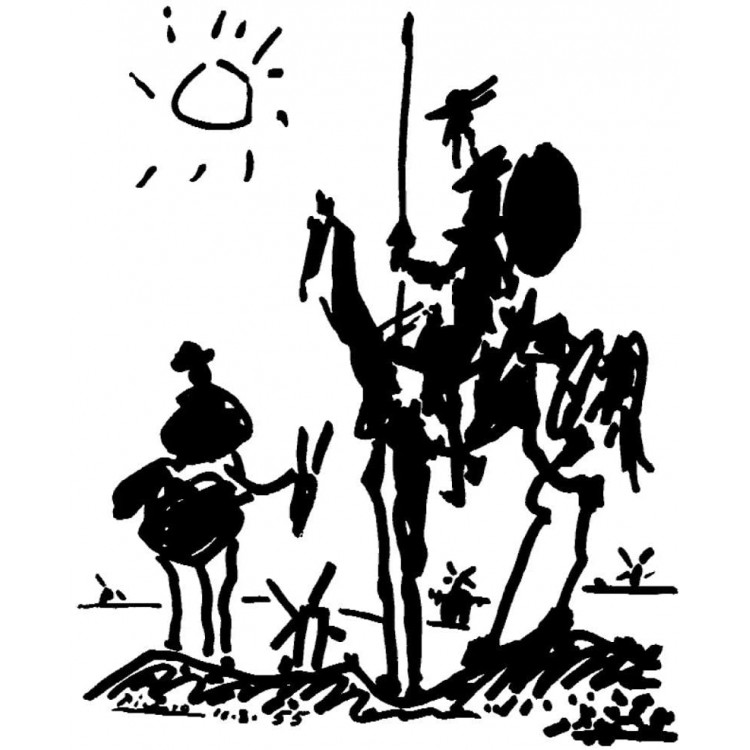 HUNTINGTON GRAPHICS Don Quixote by Pablo Picasso Art Print Poster 11x14 inches - BGOJODP9R