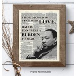 Inspirational Martin Luther King MLK Quote Dictionary Wall Art Home Decor Upcycled Poster Print for Office or Room Decorations Gift for Black African Americans Civil Rights Fans- 8x10 Photo - BVFHSCU58