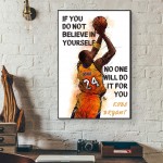 Kobe Bryant 16 x 24 Wall Art Prints,Inspirational Art Poster Picture,Basketball Canvas Painting for boy's room Bedroom Home Decor.Unframed） - BVXV3DLXW