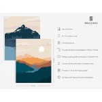 Nature Wall Art Prints Landscape Mountain Decor by Haus and Hues | Mid Century Art Wall Decor Geometric Abstract Nature Wall Art Mountain Art Wall Decor Adventure Wall Decor UNFRAMED 8x10 - BAQXRC3SM