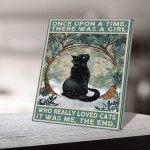 ROOSSC IXMAH Black Cat Decor-cat Decor for Cat Lovers-cat Bathroom Decor-Cute Posters Black Cat Print Art Decor Home Bar Poster. 08X12inch Unframed - BR5SXPUSJ