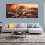 UNBRUVO Motivational Canvas Posters Prints Yellow Lions Wall Art Inspirational Entrepreneur Quote Office Wall Decor Canvas Art Motivation Picture Painting Artwork Living Room Decoration 48”Wx24”H - BD0T1BN3W