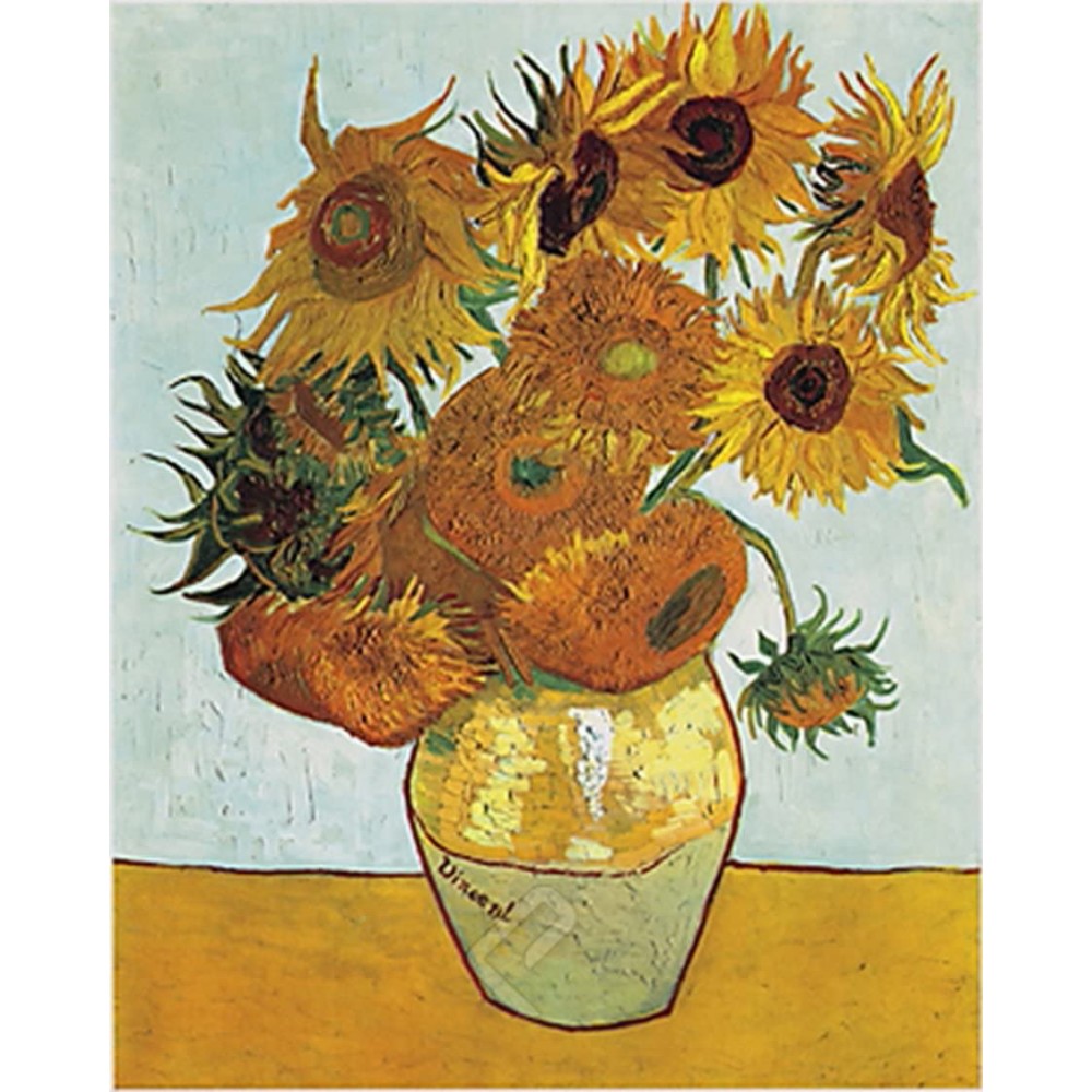 Vase with Twelve Sunflowers By Vincent Van Gogh. Art Poster Print 16x20 - BB57HSNAT