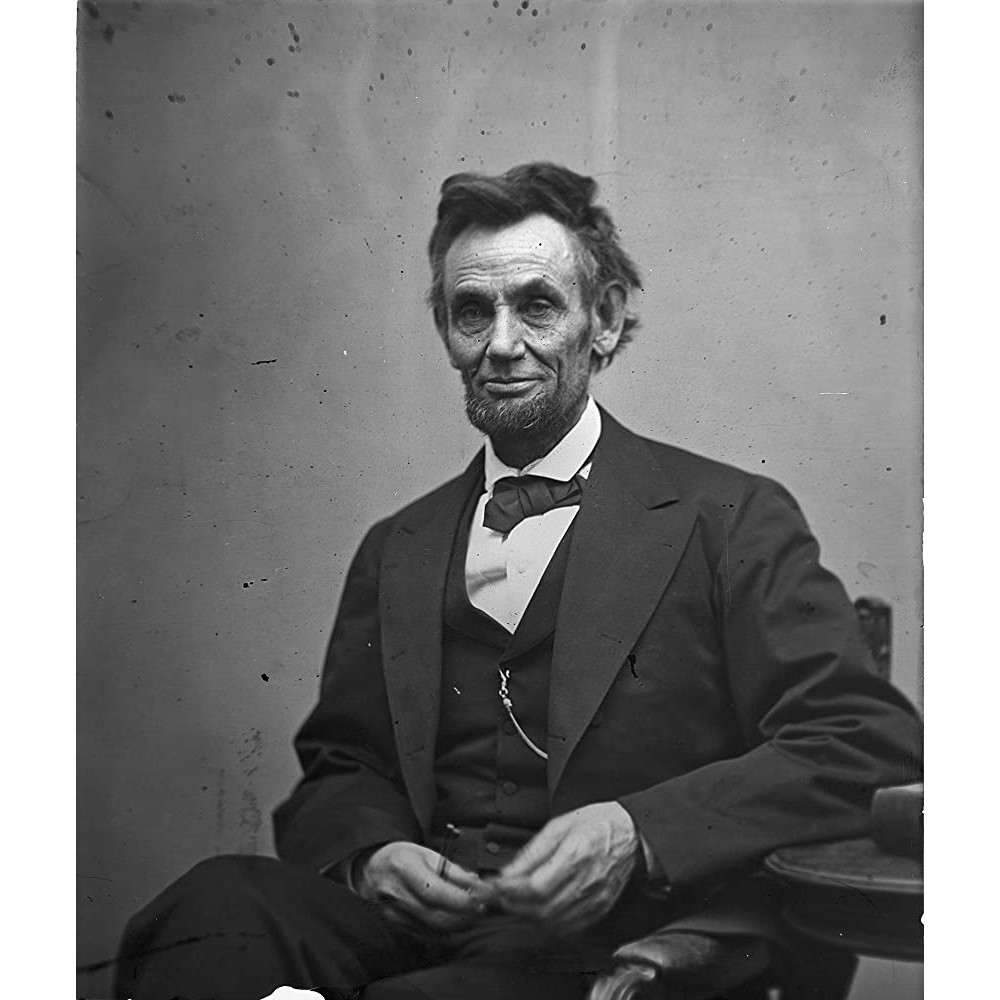 Abraham Lincoln Photograph Historical Artwork from 1865 US President Portrait 4 x 6 Gloss - BSJGJ8DQX