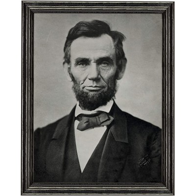 Abraham Lincoln Photograph in a Black Frame Historical Artwork from 1863 11" x 14" Matte - BRIPJYOAQ