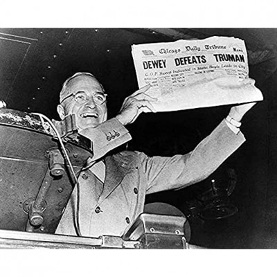 Dewey Defeats Truman Newspaper 8x10 Silver Halide Photo Print - B9D35YLGS
