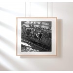 INFINITE PHOTOGRAPHS Photo: Miners Going into Slope,Hazelton,Pennsylvania,PA,Railroad Car,Coal Mine,c1905 - B6LF1NOHT
