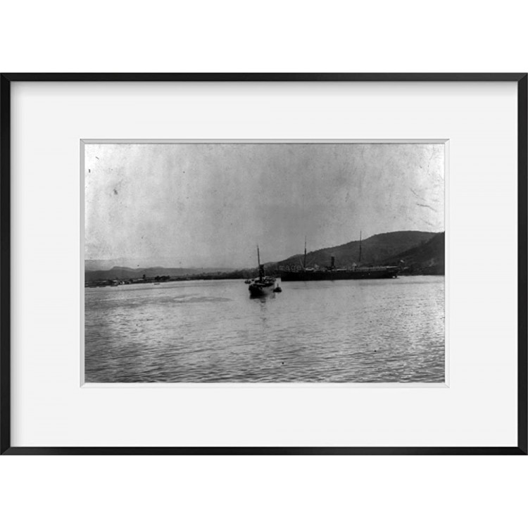 INFINITE PHOTOGRAPHS Photo: Puerto Rico,1898,Guanica Harbor,Occupation,Ships,Water - BA6BOVZYE