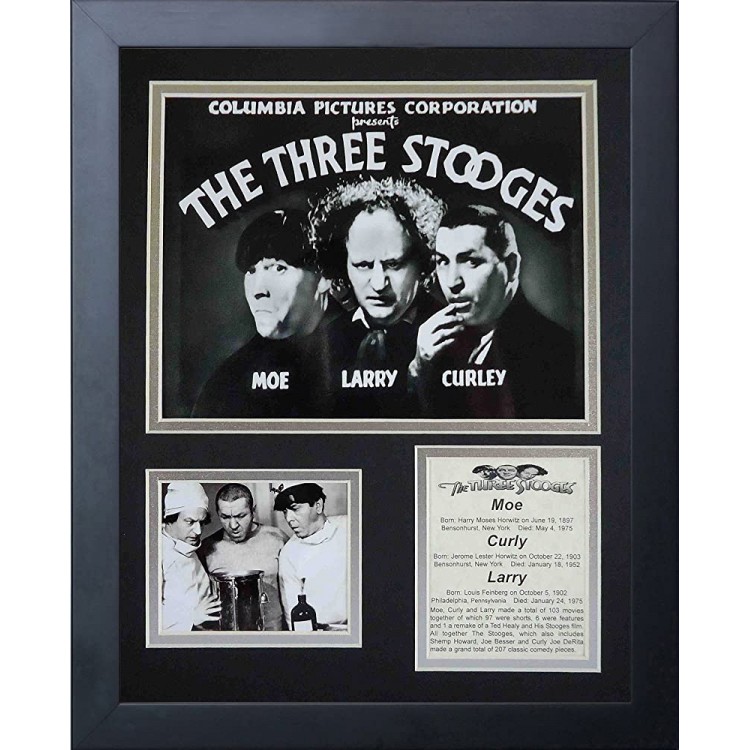 Legends Never Die The Three Stooges Marquee Framed Photo Collage 11x14-Inch - BMZ54CRQX