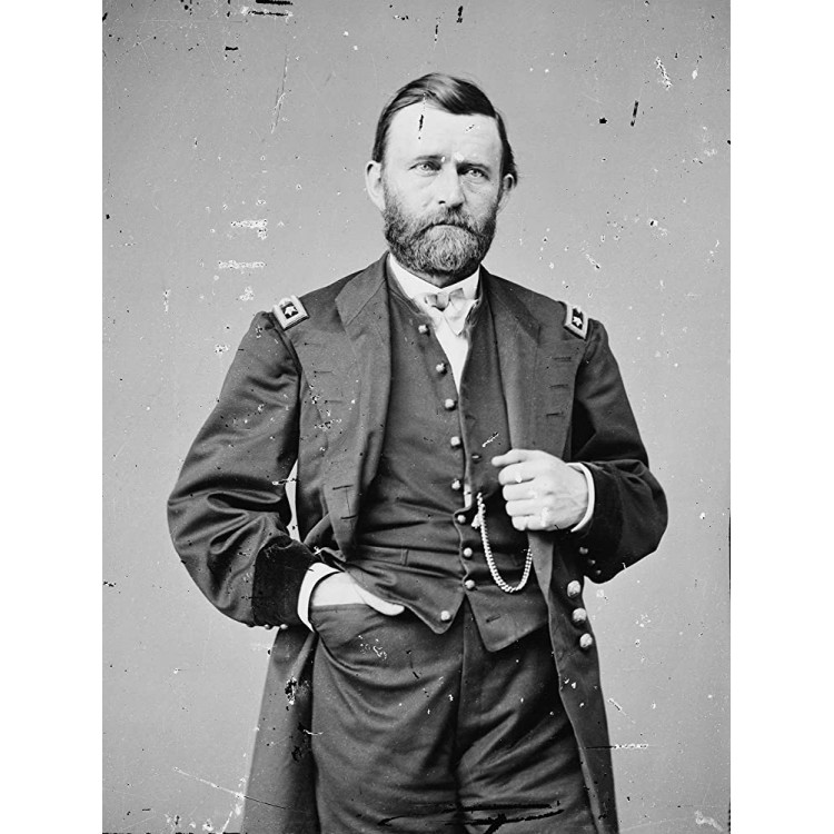 Ulysses S. Grant Photograph Historical Artwork from 1855 US President Portrait 5 x 7 Semi-Gloss - BNCVO9CIS
