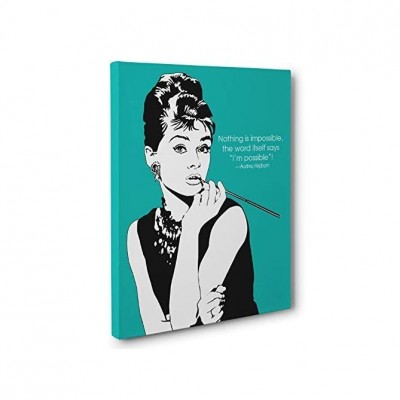 Audrey Hepburn Nothing is Impossible Quote CANVAS - BKIC9BHTN