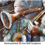Empire Art Direct Jazz Band Mixed Media Iron Hand Painted Dimensional Wall Art 56 x 28 x 2.4 Ready to Hang - BGT9Z0IDJ