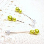 Lime Green Beaded Counting Pins for Cross Stitch and Needlepoint - BJUOCRSTN