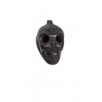 Long Skull Death Whistle Large Size Loud Handmade Clay Aztec Replica Death Whistle Black - B4XA6AG82
