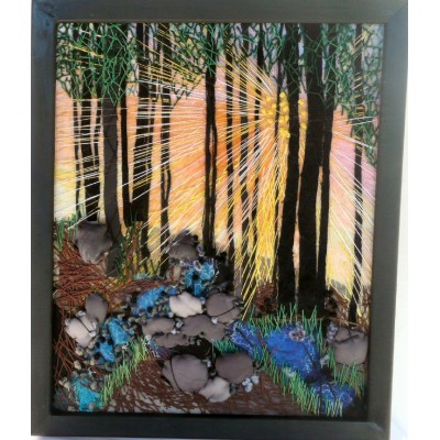 "Magical Forest" Contemporary Fiber Art - BKEBRUR50