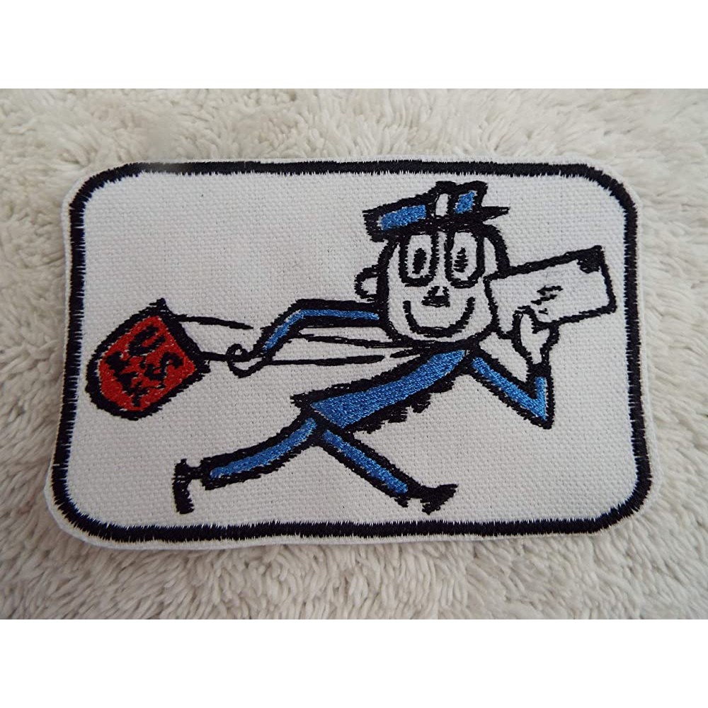 Mr. ZIP Mail Postman Character Embroidered Iron-on Patch - BNH9JFGF0