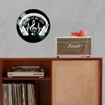 Music is My Life Quote on a Repurposed Upcycled Vintage Vinyl Record Album Wall Artwork - BVO341MNI