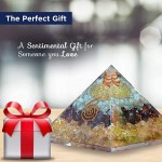 Orgonite Crystal Triple Money Pyramid Energy Generator Promotes Wealth and Prosperity with Green Aventurine Red Garnet and Citrine – Attract Money and Success with Lucky Orgone Crystals - B4CTH75B8