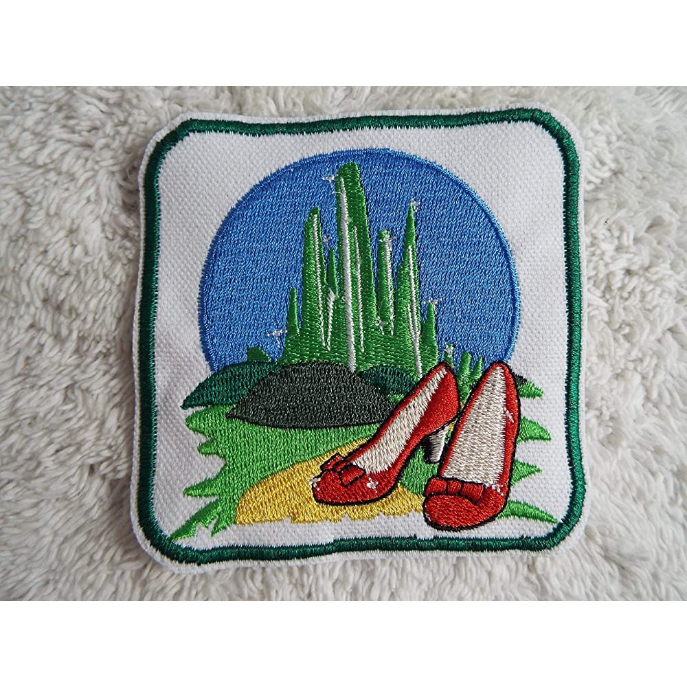 Oz Emerald City Ruby Slippers Embroidered Iron-on Patch - BH2V889HQ
