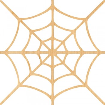 Spider Web 1 Laser Cut Out Wood Shape Craft Supply 4 Inch - B1PXTXWD7