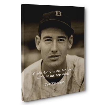 Ted Williams Motivational Quote Canvas Wall Art - B9YLUPSFS