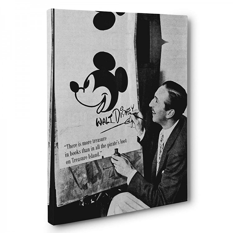 Walt Disney Motivational Quote Canvas Wall Art - BKW9U3UFP