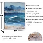 Beach Pictures Wall Art Ocean Pictures for Wall Art Bathroom Decor Wall Art Beach Art Wall Decor 12 x 16 Ocean Wall Art Seascape Paintings on Canvas Wall Art Blue Ocean Sea - B4PFKNGLW