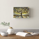 Canvas Wall Art Hand-Painted,12x 16 Framed Trees Oil Painting Wrapped， Modern Rural Artwork for Living Room Bathroom Restaurant Bedroom Gallery Coffee Shop Decorations 12x16 inch… - BEXROKXTK
