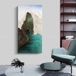 Diathou Art Metallic Line Texture Abstract Artwork hand-painted oil painting is used for wall decoration of family wall living room bedroom and dining room 48x24inc - B150CG7GX