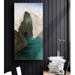 Diathou Art Metallic Line Texture Abstract Artwork hand-painted oil painting is used for wall decoration of family wall living room bedroom and dining room 48x24inc - B150CG7GX