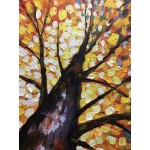 Fasdi Art 24x36inch Oil Painting Orange Tree 3D Hand-Painted On Canvas Abstract Artwork Flower Garden Art Wood Inside Framed Hanging Wall Decoration - BGU9IAS6Q