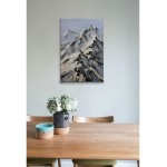 Hand-painted oil painting-top of the snow mountain-3D hand-painted oil painting abstract painting thick texture light luxury smudge abstract romantic warm and spacious suitable for modern home decoration wall knife painting landscape light luxury modern s
