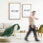 SIGNWIN Framed Canvas Wall Art Abstract Brushstroke Oil Painting Minimalism Decorative Elements Expressive for Living Room 24x36 White - BJQSCNH27
