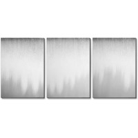 Sofoney 3D Textured Gray Abstract Wall Art Modern Silver Glitter Sand Art 100% Handmade Grey White Painting Glam Canvas Home Decor for Living Room Bedroom 20X30inchx 3 Piece Ready to Hang - BC0O9T4JB