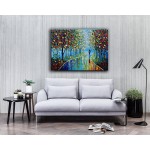 YaSheng Art -Landscape Oil Painting On Canvas Textured Tree Abstract Contemporary Art Wall Paintings Handmade Painting Home Office Decorations Canvas Wall Art Painting 24x36inch - B34JQ4K6X