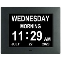 [2022 Newest] 7.5 Inch Extra Large Calendar Day Date Time Clock with Non-Abbreviated Day Month Dementia Clocks Perfect for Senior Elderly Impaired Vision Memory Loss - BY0RCPL0L