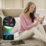 Alarm Clock for Bedroom 7.5 Large Display LED Digital Clock with 7 Color Night Light,USB Phone Charger,Dimmer,Battery Backup,Easy to Set Loud Bedside Clock for Heavy Sleepers Adult Teen Kid Boy Girl - BFIY9QET0