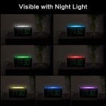 Alarm Clock for Bedroom 7.5 Large Display LED Digital Clock with 7 Color Night Light,USB Phone Charger,Dimmer,Battery Backup,Easy to Set Loud Bedside Clock for Heavy Sleepers Adult Teen Kid Boy Girl - BFIY9QET0