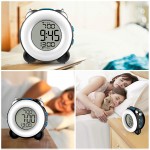 Banne Loud Alarm Clock for Heavy Sleepers with Dual Alarm Night Light Bedside Battery Powered Black - BVTUKG6F8