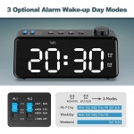 Digital Alarm Clock Radio for Bedroom 0-100% Dimmer FM Radio with Sleep Timer Dual Alarm with Weekday Weekend USB Charging Port Battery Backup Snooze Easy to Set for Bedside Table Desk - B4MP1G6AJ