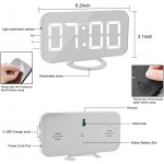 Digital Alarm Clock,6 Large LED Display with Dual USB Charger Ports | Auto Dimmer Mode | Easy Snooze Function Modern Mirror Desk Wall Clock for Bedroom Home Office for All People - BE31XXNT0